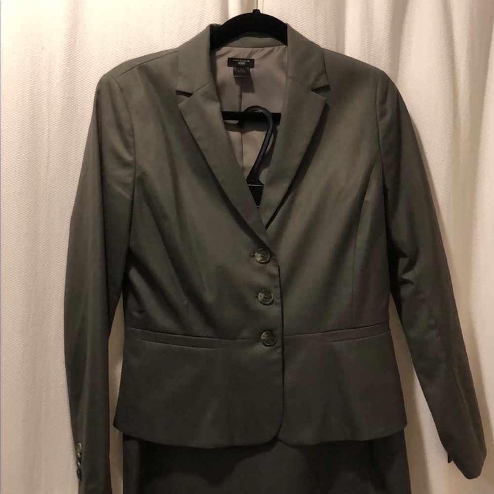 Dark gray suit